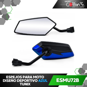 ESPEJOS COLOR AZUL PARA MOTO ESMU72B