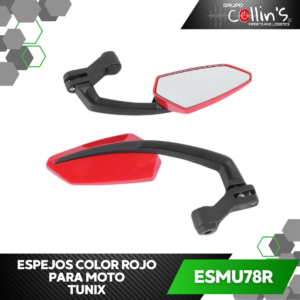 ESPEJOS COLOR ROJO PARA MOTO ESMU78R