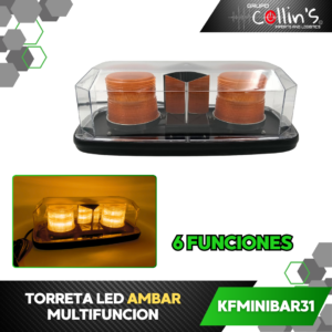TORRETA LED AMBAR MULTIFUNCION KFMINIBAR31