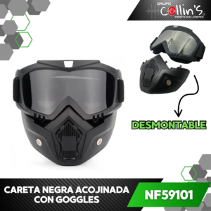 CARETA NEGRA DESMONTABLE NF59101