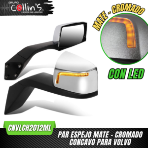 PAR ESPEJO MATE CROMADO CONCAVO PARA VOLVO CNVLCH2012ML