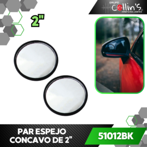 PAR ESPEJO 2" CONCAVO 51012BK