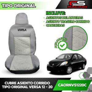 CUBRE ASIENTO CORRIDO TIPO ORIGINAL VERSA 12 - 20 CS RACING CAORNAV1220C