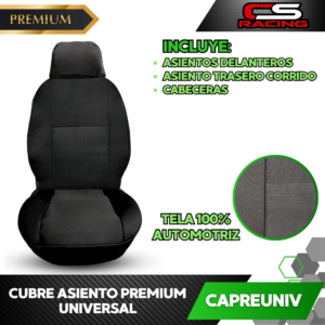 CUBRE ASIENTO PREMIUM UNIVERSAL CS RACING CAPREUNIV