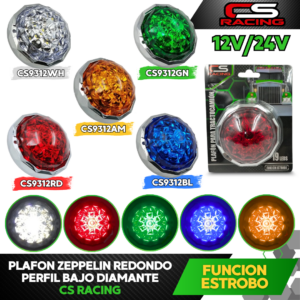 PLAFON ZEPPELIN REDONDO TIPO DIAMANTE CS RACING CS9312
