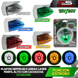 PLAFON ZEPPELIN 8 LINEAS LASER CON CACHUCHA CS RACING CS9318