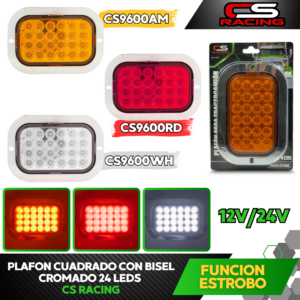 PLAFON CUADRADO 24 LEDS CS RACING CS9600