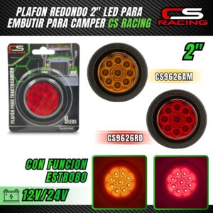 PLAFON REDONDO 2" PARA EMBUTIR CS RACING CS9626
