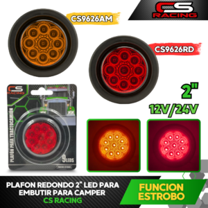PLAFON REDONDO 2" PARA EMBUTIR CS RACING CS9626