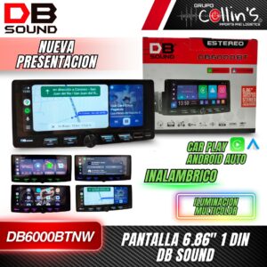 PANTALLA 1 DIN 6.86" NUEVA PRESENTACION DB SOUND DB6000BTNW