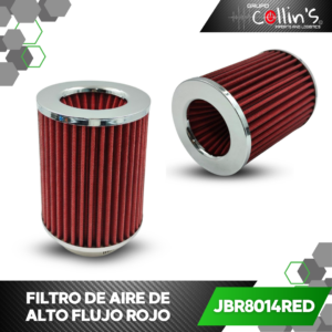 FILTRO DE AIRE DE ALTO FLUJO ROJO JBR8014RED