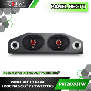 PANEL RECTO PARA 2 BOCINAS 6X9" Y 2 TWEETERS PRT26X92TW