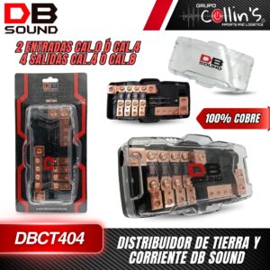 DISTRIBUIDOR DE TIERRA Y CORRIENTE 100% COBRE DBCT404