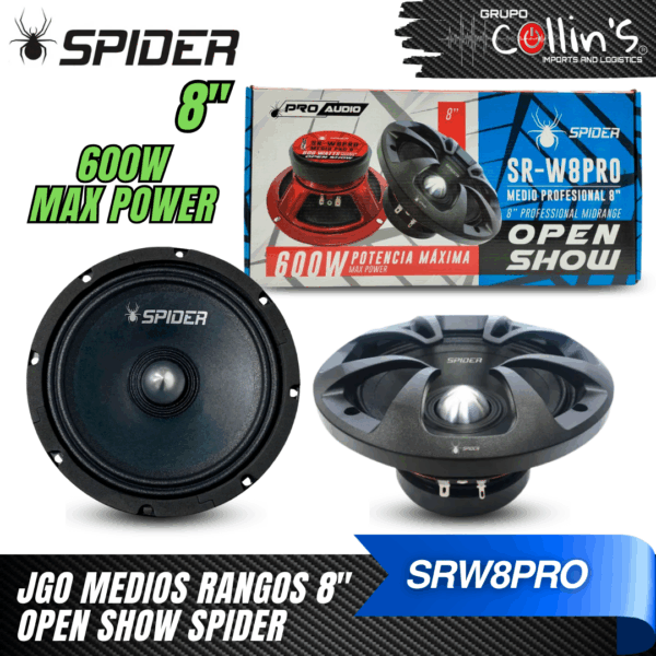 MEDIOS RANGOS 8" SPIDER SRW8PRO