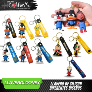 LLAVERO DE SILICON CON PERSONAJES ANIMADOS  LLAVEROLOONEY