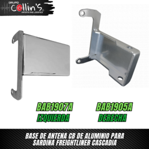 BASE DE ANTENA CB DE ALUMINIO PARA SARDINA FREIGHTLINER CASCADIA BAB190