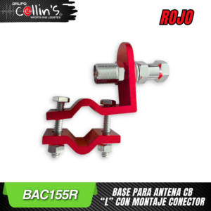 BASE PARA ANTENA CB "L" CON MONTAJE CONECTOR BAC155