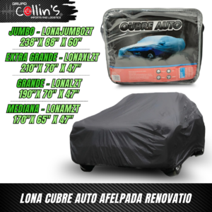LONA CUBRE AUTO AFELPADA DIFERENTES MEDIDAS