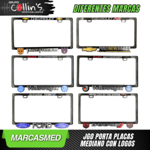JGO PORTA PLACAS MEDIANO CON LOGO MARCASMED