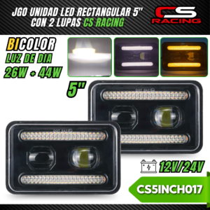 JUEGO DE UNIDADES RECTANGULARES 5" CS RACING CS5INCH017