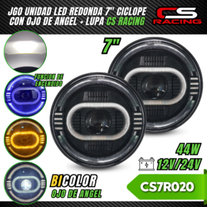 JUEGO DE UNIDADES LED 7" OJO DE ANGEL CS RACING CS7R020
