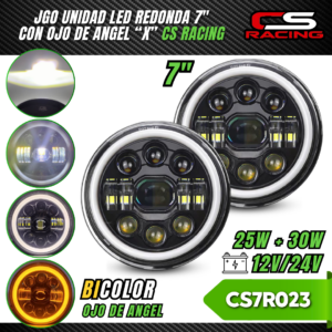 JUEGO DE UNIDADES LED 7" OJO DE ANGEL CS RACING CS7R023