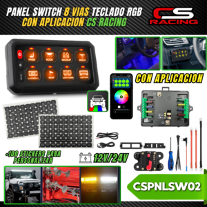 PANEL DE SWITCH 8 VIAS TECLADO RGB CON APLICACION CSPNLSW02