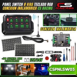 PANEL DE SWITCH 8 VIAS TECLADO RGB CONEXION INALAMBRICA CSPNLSW03