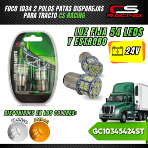 FOCO PARA TRACTO CON ESTROBO 1034 2 POLOS PATAS DISPAREJAS GC10345424ST