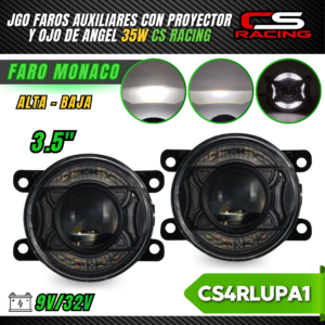 FARO AUXILIAR MONACO CON PROYECTOR 3.5" Y OJO DE ANGEL CS RACING CS4RLUPA1