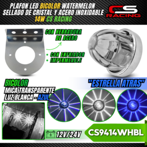 PLAFON LED WATERMELON DE CRISTAL BICOLOR "ESTRELLA ATRAS" CS9414WHBL