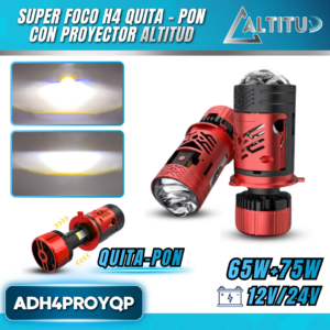 SUPER FOCO H4 QUITA-PON CON PROYECTOR ADH4PROYQP