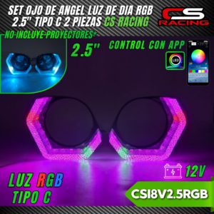 SET OJO DE ANGEL RGB 2.5" "TIPO C" CSI8V2.5RGB