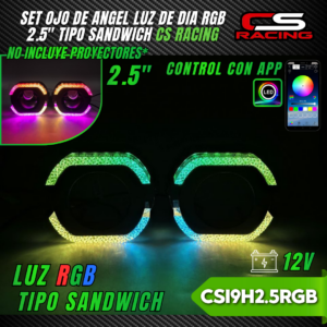 SET OJO DE ANGEL RGB 2.5" "TIPO SANDWICH" CSI9H2.5RGB