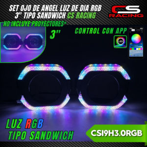 SET OJO DE ANGEL RGB 3" "TIPO SANDWICH" CSI9H3.0RGB