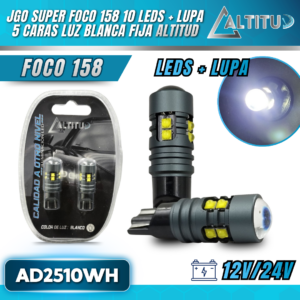 JGO FOCO 158 10 LEDS + LUPA 5 CARAS AD2510WH