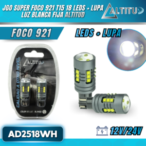 JGO FOCO 921 T15 18 LEDS + LUPA AD2518WH