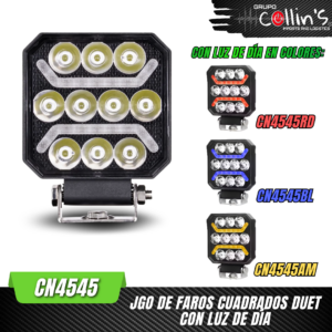 JGO DE FAROS CUADRADOS DUET CON LUZ DE DIA CN4545