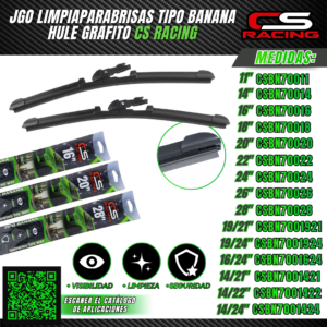 LIMPIAPARABRISAS TIPO BANANA CS RACING CSBN700