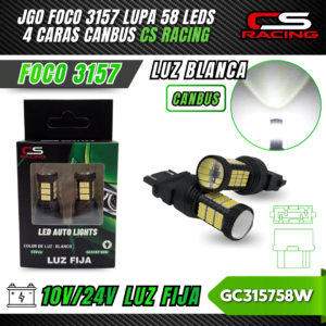 FOCO 3157 LUPA 58 LEDS CANBUS GC315758W