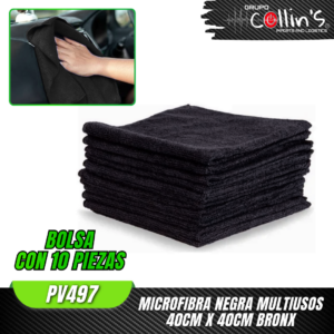 MICROFIBRA NEGRA MULTIUSOS BRONX PV497