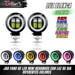 FARO LED MINI REDONDOS CON LUZ DE DIA FL127