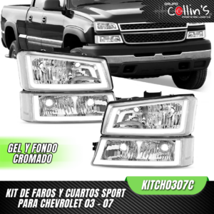 KIT DE FAROS Y CUARTOS SPORT PARA CHEVROLET 03-07 KITCH0307C
