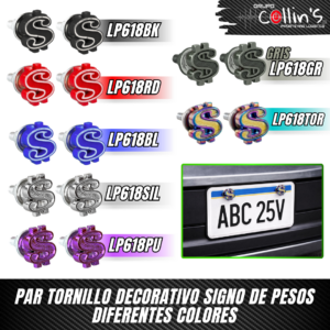 TORNILLO SIGNOS DIFERENTES COLORES LP618