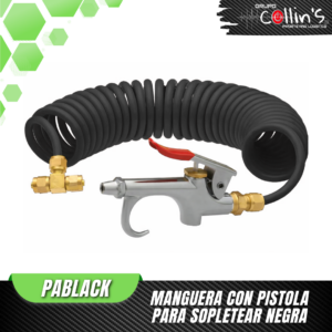 MANGUERA NEGRA CON PISTOLA PARA SOPLETEAR PABLACK