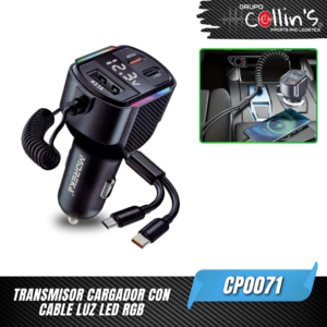 TRANSMISOR/CARGADOR CON CABLE CP0071