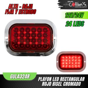 PLAFON LED RECTANGULAR BISEL CROMADO GULA324