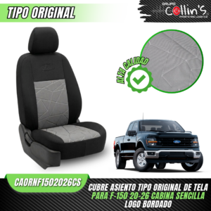 CUBRE ASIENTO DE TELA PARA F-150 20-26 CABINA SENCILLA CAORNF1502026CS