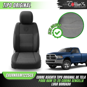 CUBRE ASIENTO DE TELA PARA RAM 15-25 CABINA SENCILLA CAORNRAM1225CS