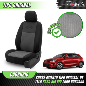 CUBRE ASIENTO DE TELA PARA KIA RIO CAORNRIO